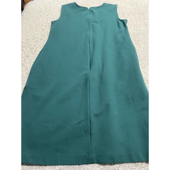 Lands End Dress Womens 6p Petite Sleeveless Mini Shift Dress Pockets Green - Picture 8 of 10